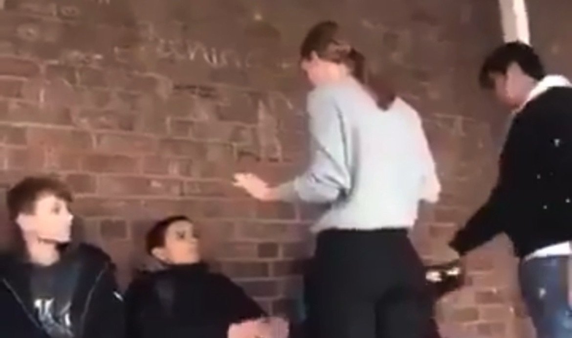 Female student unexpectedly punches male student, leading to surprising consequences.